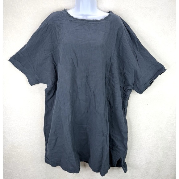 NATURAL LIFE Dresses & Skirts - Natural Life Cara Cotton Gauze Shift Dress in Charcoal Size XL NWT